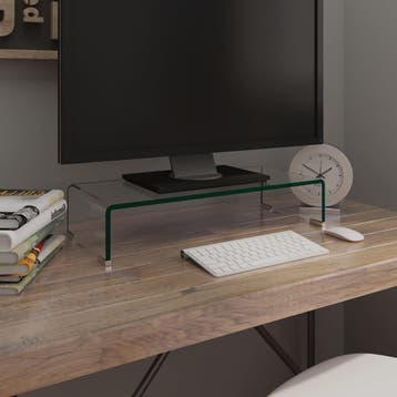 vidaXL TV-meubel/monitorverhoger transparant 60x25x11 cm, Verzenden