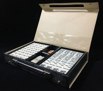 Japanese - Statue, Vintage Japanese Mahjong Tile Set -
