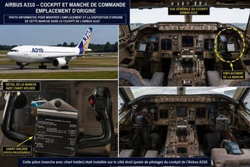 Bedieningshendel Airbus A310 Aérospatiale met kaarthouder –