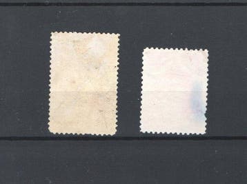 Nederland 1899/1913 - Beide 10 gulden zegels oranje met, Timbres & Monnaies