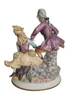 Capodimonte - sculptuur, Couple Victorien - 37 cm -, Antiek en Kunst