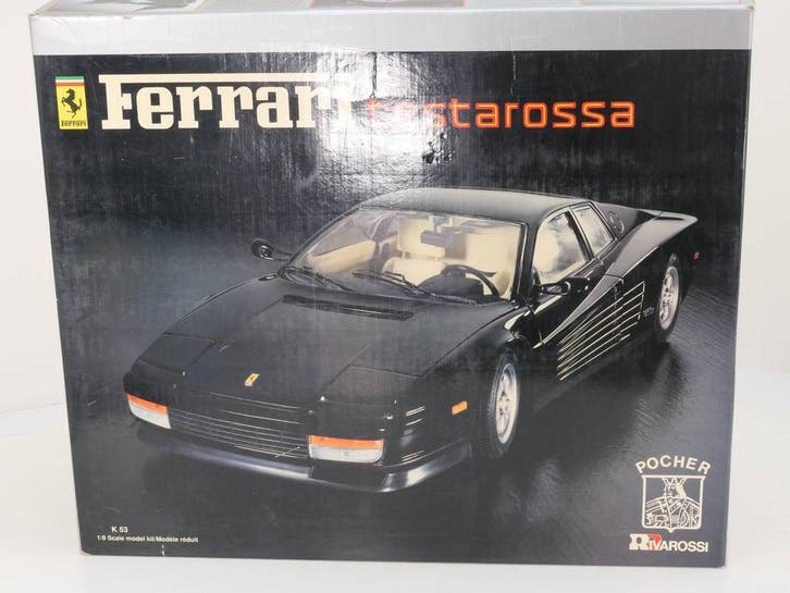 Schaal 1:8 Pocher No. K53 K Ferrari Testarossa Coupe Bla..., Hobby & Loisirs créatifs, Voitures miniatures | 1:5 à 1:12, Enlèvement ou Envoi