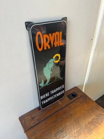Orval emaille reclamebord - Emaille bord - Emaille, Antiek en Kunst