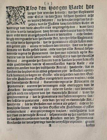 A Duyck, Iman Cau - Vier ordonnanties en reglementen van de, Antiek en Kunst