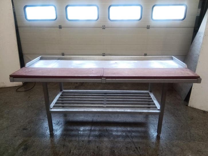 Snijtafel - B201 x D80 x H90 cm - Aluminium, Articles professionnels, Horeca | Équipement de cuisine