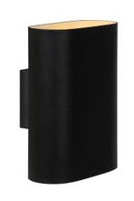 Lucide OVALIS - Wandlamp zwart 2x E14, Huis en Inrichting, Verzenden, Nieuw, Trendy verlichting