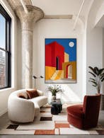 Nelson F. León - Arco Rojo Bajo la Luna XL- (NO Reserve), Antiquités & Art