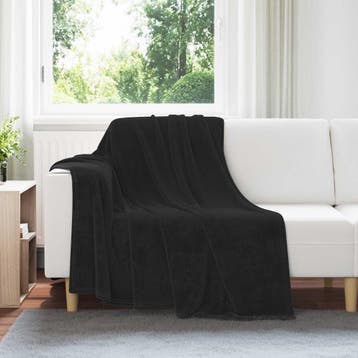 vidaXL Dekentjes 6 st Zwart 150 x 200 cm 4.68 kg Fleece, Verzenden