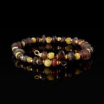Oud-Romeins Bracelet, met Romeinse glazen kralen, Earrings