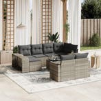 vidaXL 11-delige Loungeset met kussens poly rattan, Verzenden