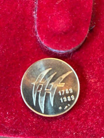 France. Médaille en or Bicentenaire de la Révolution