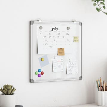 vidaXL Whiteboard magnetisch 40x40x1,7 cm aluminium, Verzenden