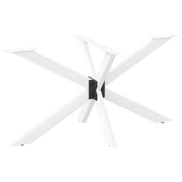 vidaXL Eettafelpoot spider vorm 150x78x(72-73) cm staal wit, Verzenden, Nieuw