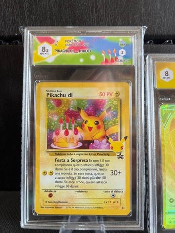 Pokémon - 2 Graded card - Pikachu Foil, Promo card, Limited, Hobby en Vrije tijd, Verzamelkaartspellen | Pokémon, Nieuw