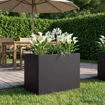 vidaXL Plantenbak Zwart 50 x 40 x 50 cm Koudgewalst staal, Verzenden