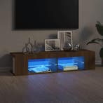 vidaXL Tv-meubel met LED-verlichting 135x39x30 cm bruin, Verzenden, Nieuw