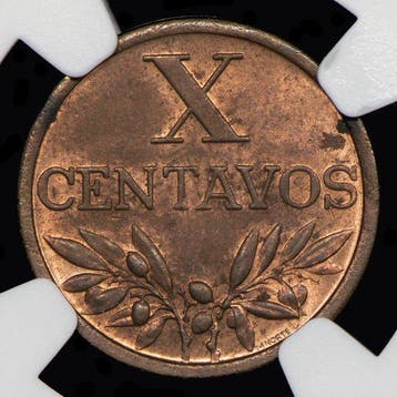Portugal. Republic. X Centavos 1968 - NGC - MS 63 (Zonder, Postzegels en Munten