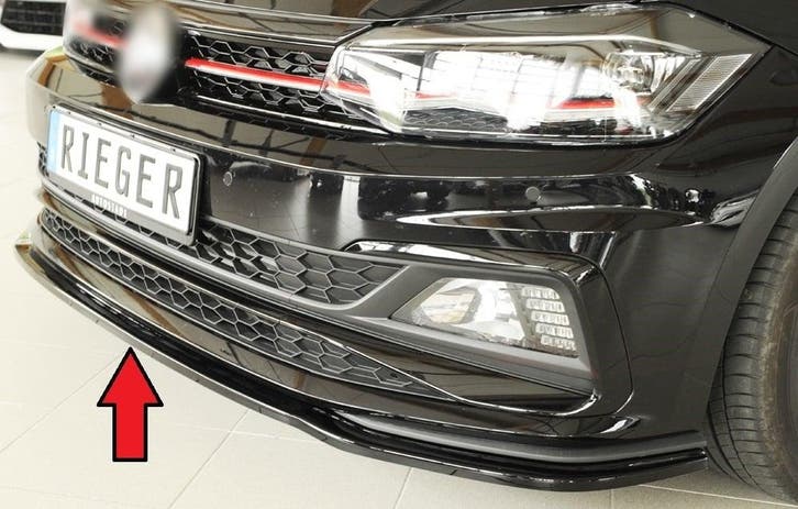 Front Splitter voor Volkswagen Polo 6 (AW) GTI /  R line, Auto diversen, Tuning en Styling, Ophalen of Verzenden