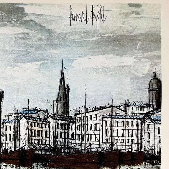 Bernard Buffet (1928-1999) - La Rochelle, Les Trois Tours, Antiek en Kunst, Antiek | Overige Antiek
