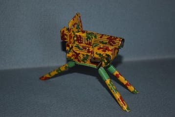 Ingap - Mitrailleuse - Jouet en étain à remontoir -