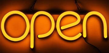 Open neon bord verlichting lamp licht kunststof 3D *oranje*, Huis en Inrichting, Verzenden, Nieuw