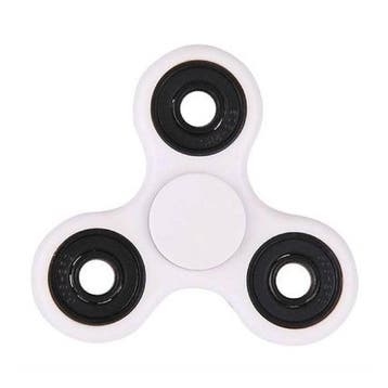 Standard Tri Fidget Hand Spinner Anti Stress Draaier Toy Wit, Verzenden, Nieuw