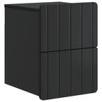 vidaXL Muurbevestigde Nachttafel Zwart 33 x 34,5 x 43 cm, Verzenden