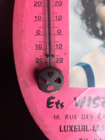 Thermomètre - Fer - Sophia Loren 1950 pub, Antiek en Kunst, Antiek | Wandborden en Tegels