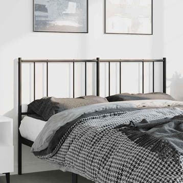 vidaXL Vervangend hoofdbord 150 cm metaal zwart, Verzenden
