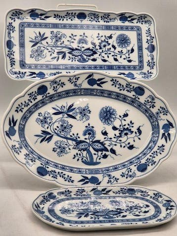 Hutschenreuther – 3-teiliges Set Servierplatten, Antiek en Kunst