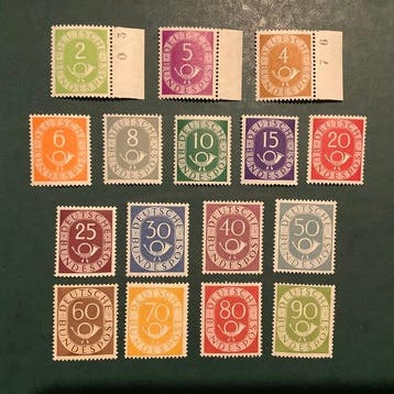 Duitsland, Bondsrepubliek 1951 - Posthoorn - gekeurd, Gestempeld