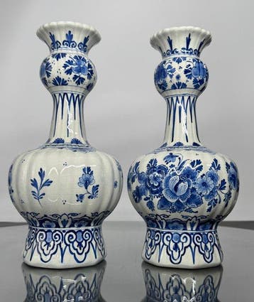 De Porceleyne Fles, Delft - Vase - Faïence de Delft - Paire, Antiquités & Art