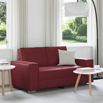 vidaXL Loveseat Wijnrood 160 cm Kunstleer, Verzenden, Nieuw