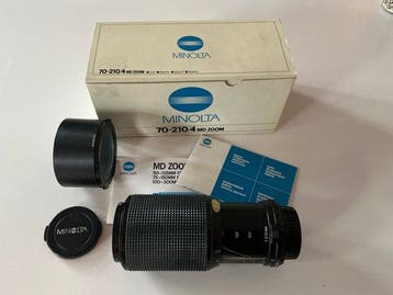 Minolta 70-210/4 MD ZOOM Analoge camera, Audio, Tv en Foto, Fotocamera's Analoog, Nieuw