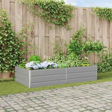 vidaXL Plantenbak Lichtgrijs 195 x 100 x 45 cm, Jardin & Terrasse, Verzenden