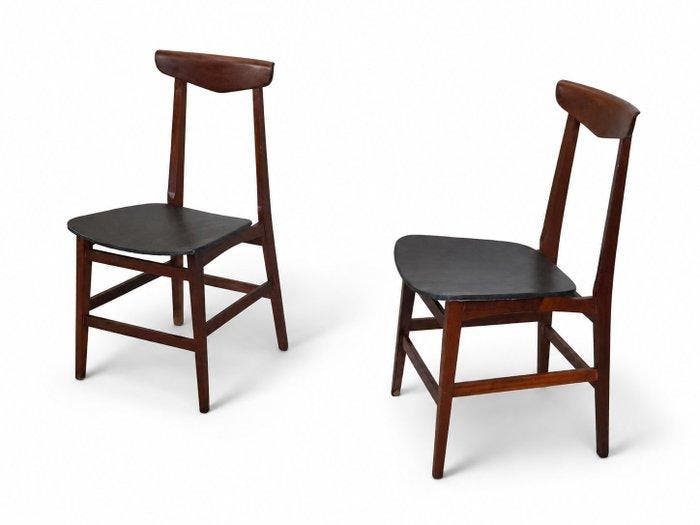 Stoel - Teak - Een paar vintage stoelen, Antiek en Kunst, Kunst | Designobjecten
