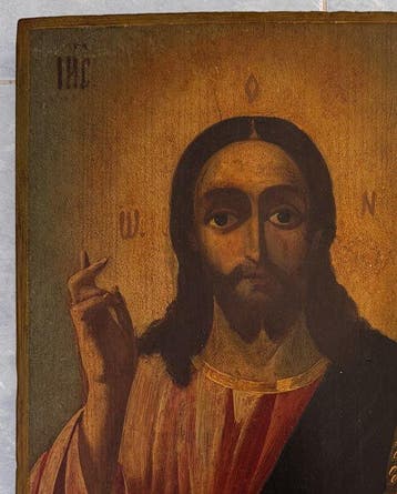 Icoon - Christus Pantokrator - Hout