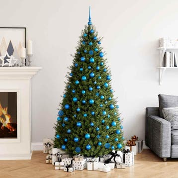 vidaXL 111-delige Kerstballenset polystyreen blauw, Verzenden