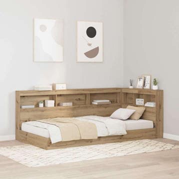 vidaXL Opberghoofdbord Artisan Eiken Bewerkt hout, Verzenden, Nieuw