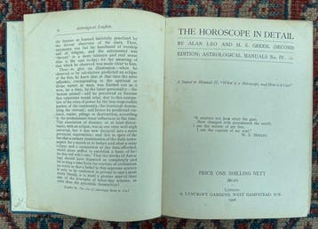Alan Leo and H. S. Green - The Horoscope in Detail - 1906