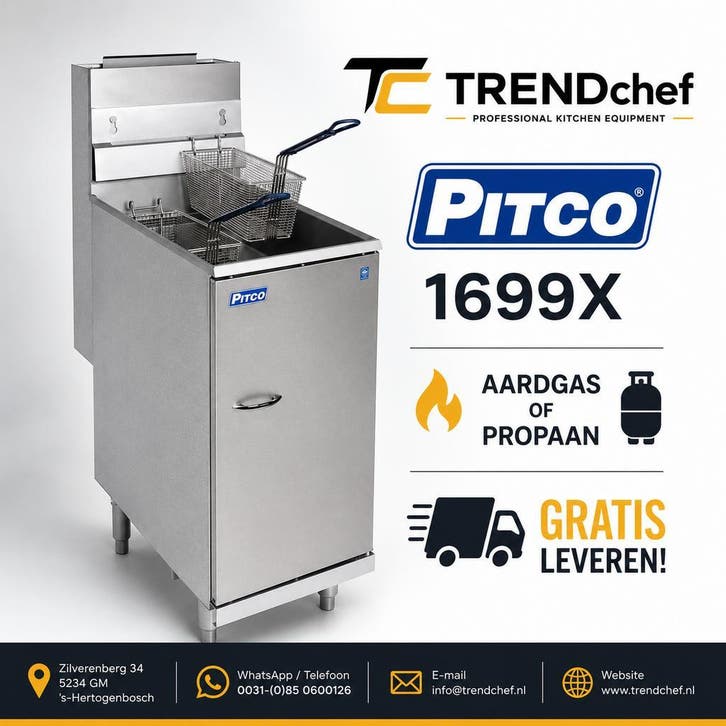 Pitco gas, Zakelijke goederen, Horeca | Keukenapparatuur, Nieuw in verpakking, Fornuis, Frituur en Grillen, Ophalen