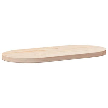 vidaXL Tafelblad 70x35x2,5 cm massief grenenhout ovaal, Huis en Inrichting, Verzenden, Nieuw