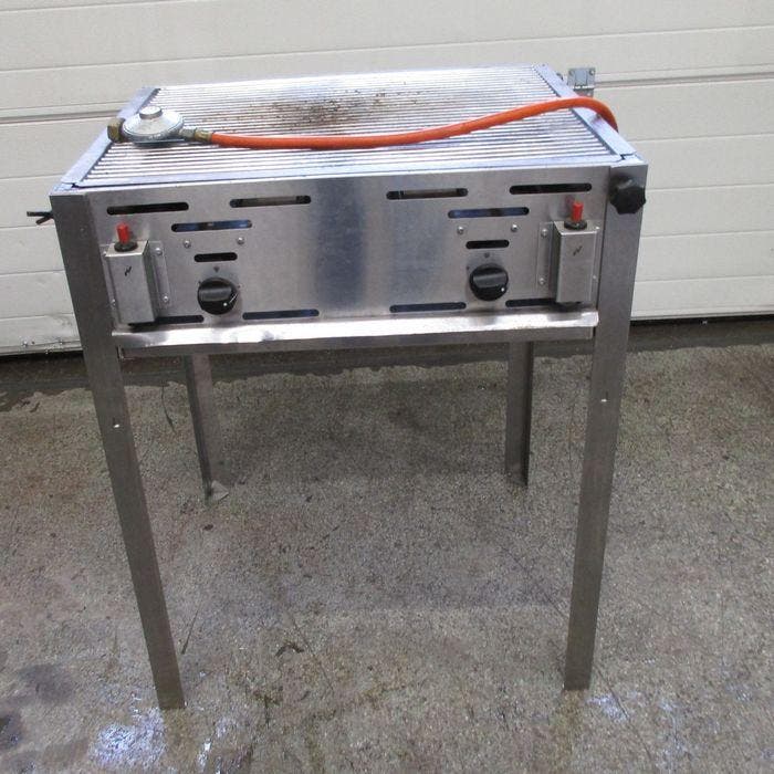 RVS Grill, Barbecue met 2 branders, 75cm, propaan/butaan, Zakelijke goederen, Horeca | Keukenapparatuur