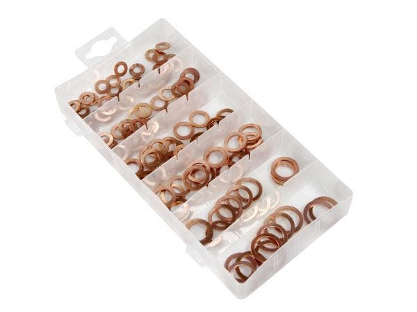 Veiling - Assortiment Koperringen 110-delig, Doe-het-zelf en Bouw, IJzerwaren en Bevestigingsmiddelen, Nieuw