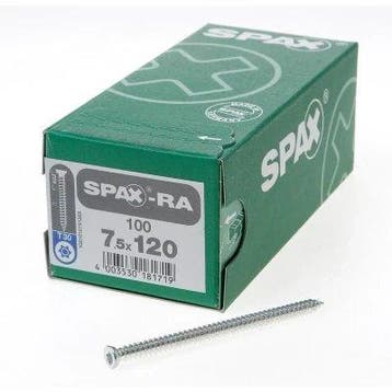 SPAX RA Kozijnschroef T30 7,5 x 120 mm – 100 stuks, Verzenden, Nieuw