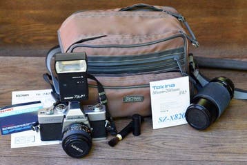 Minolta, Tokina, ROWI SR-T 100X + MD 50mm + 80-200mm + acc., Nieuw