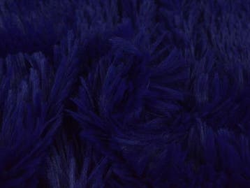 10 meter langharig bont - donkerblauw - Pluche stoffen, 120 cm of meer, Polyester, Verzenden, Blauw