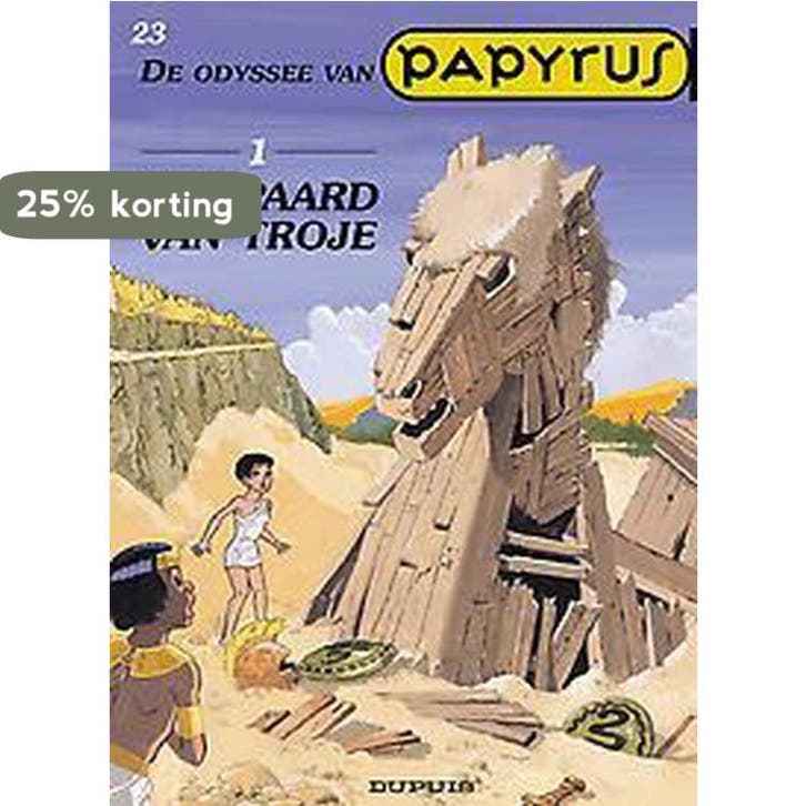 het paard van Troje / 1 / Papyrus / 23 9789031422616, Boeken, Stripverhalen, Gelezen, Verzenden