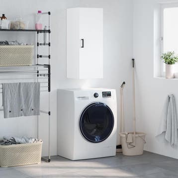 vidaXL Bovenkast 34,5x34x90 cm wit, Verzenden