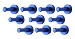 Set van 10 metalen kledinghaken, kapstok, donkerblauw, Verzenden